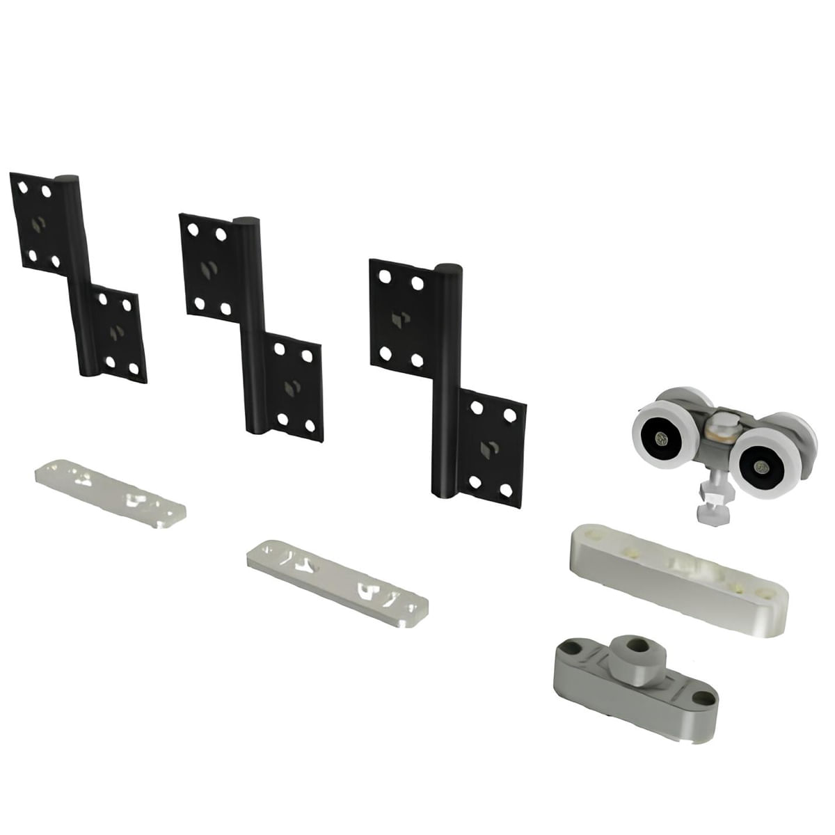 Kit Articolato Plus +1 Folha -Fix Centro- Dobradicas Aluminio Rometal 82462_0